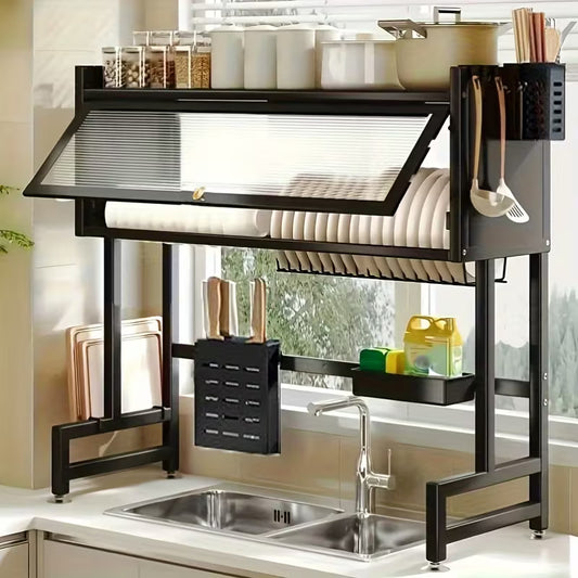 Escurridor de platos Gabinete Multifuncional 1 Nivel, Accesorio de Cocina Ideal