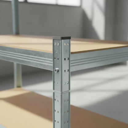 Estante Organizador Metálico Rack & Pack de 5 Niveles Ajustables, Color Gris con Acabado Mate, Alta Resistencia para , Cocina u Oficina