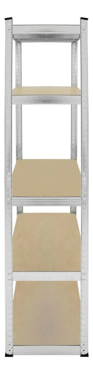 Estante Organizador Metálico Rack & Pack de 5 Niveles Ajustables, Color Gris con Acabado Mate, Alta Resistencia para , Cocina u Oficina