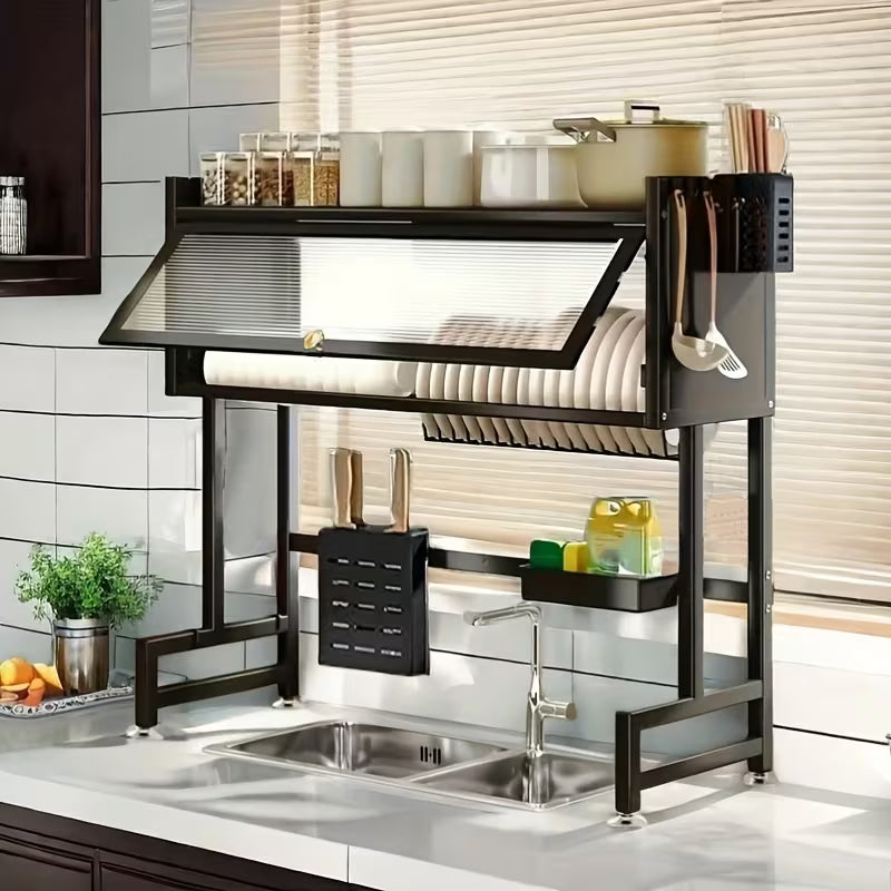 Escurridor de platos Gabinete Multifuncional 1 Nivel, Accesorio de Cocina Ideal